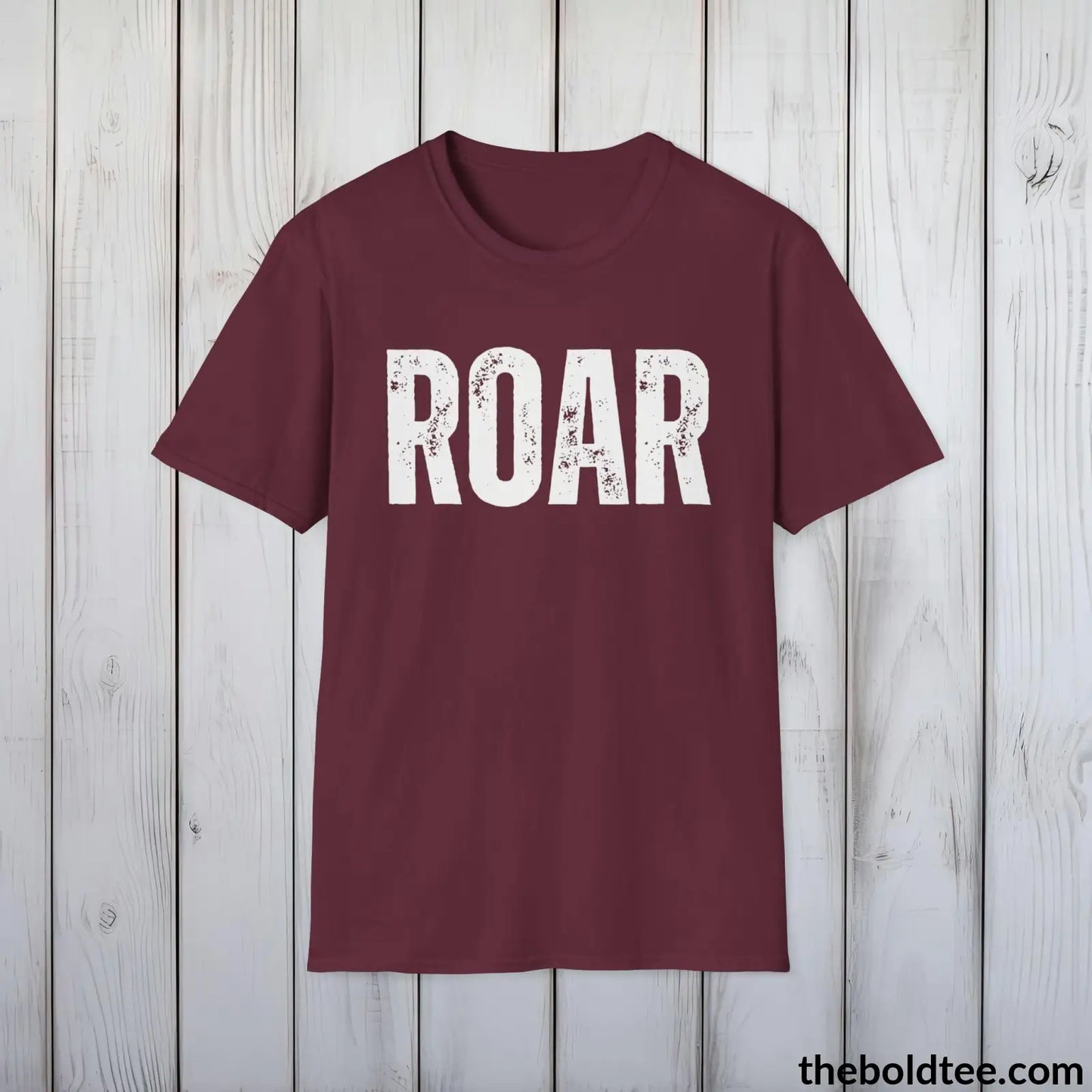 T-Shirt Maroon / S ROAR Tee - Bold Urbnan Cotton T-Shirt - 9 Epic Colors Available