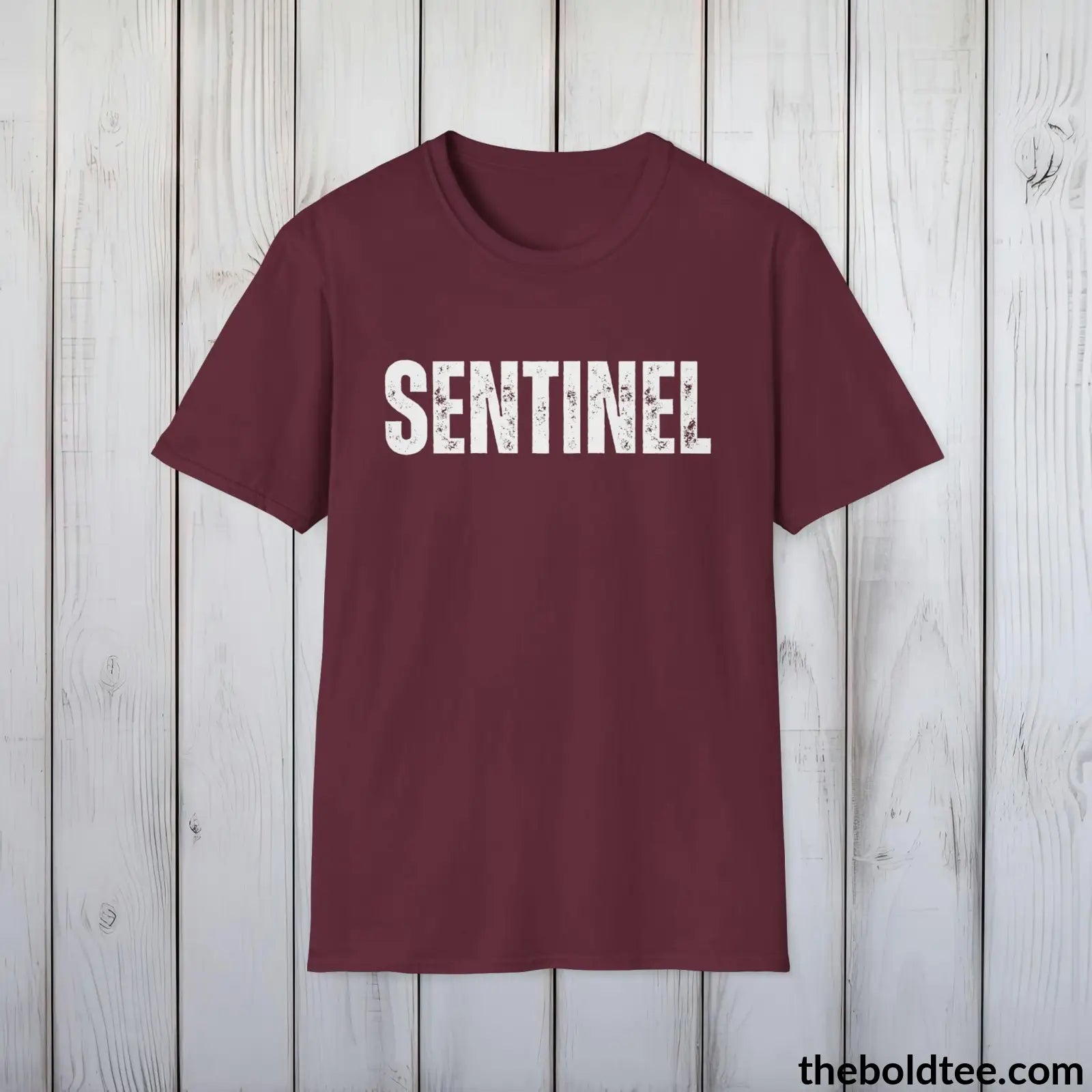 T-Shirt Maroon / S SENTINEL Tee - Bold Urbnan Cotton T-Shirt - 9 Epic Colors Available