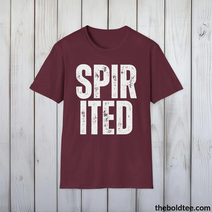 T-Shirt Maroon / S SPIRITED Tee - Casual, Sustainable & Soft Cotton Crewneck Unisex T-Shirt - 9 Bold Colors