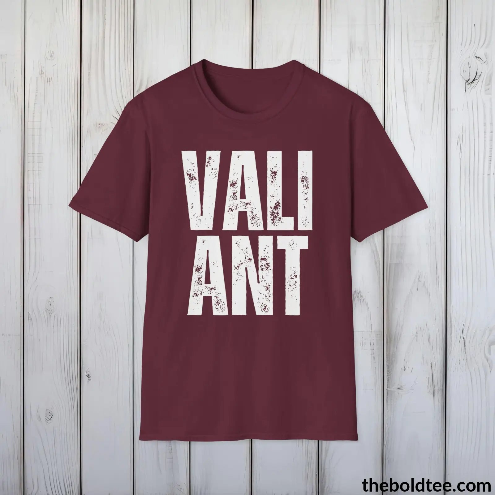 T-Shirt Maroon / S VALIANT Tee - Casual, Sustainable & Soft Cotton Crewneck Unisex T-Shirt - 9 Bold Colors