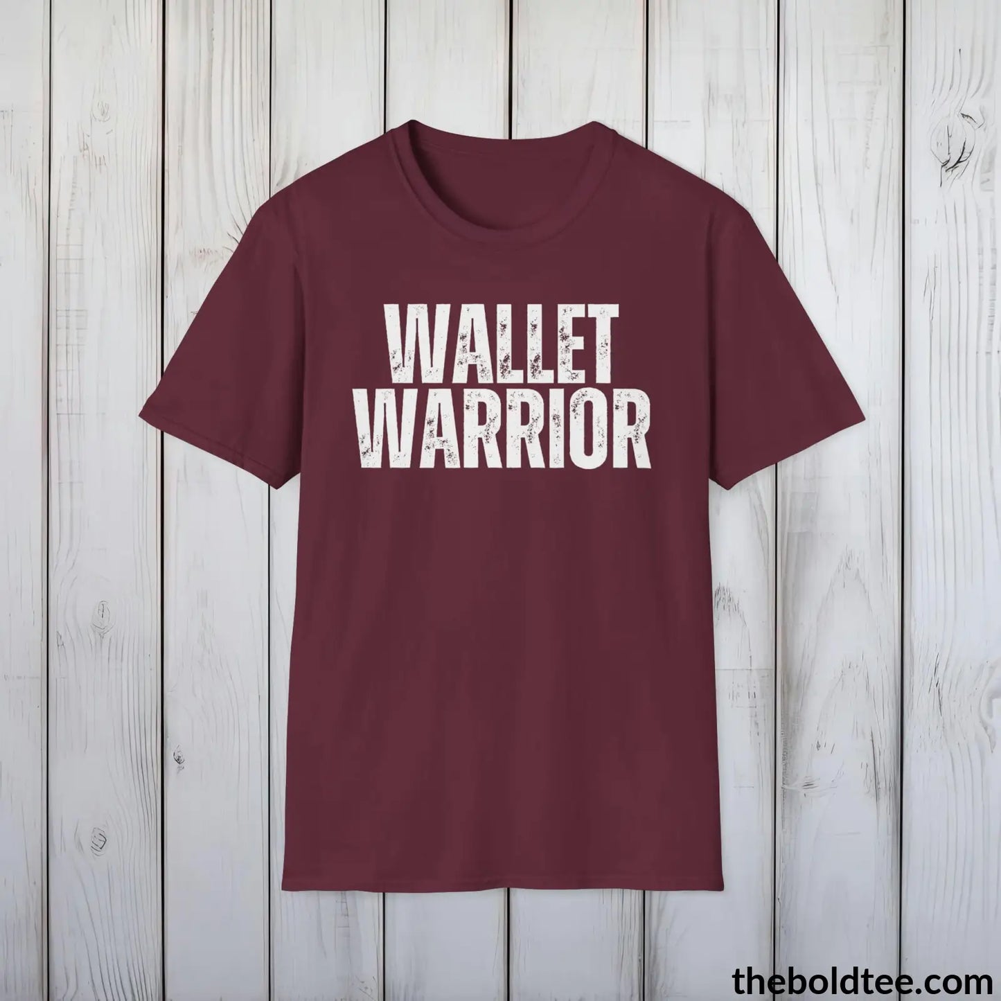 T-Shirt Maroon / S WALLET WARRIOR  Cryptocurrency Tee - Premium Cotton Crewneck Unisex T-Shirt - 9 Bold Colors