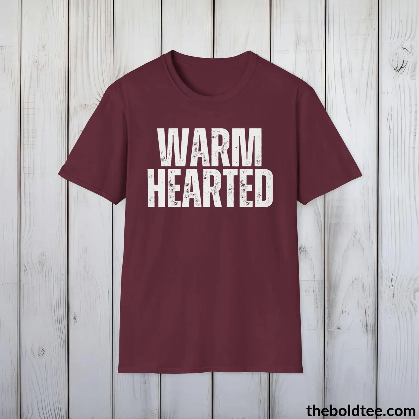 T-Shirt Maroon / S WARMHEARTED Tee - Casual, Sustainable & Soft Cotton Crewneck Unisex T-Shirt - 9 Bold Colors