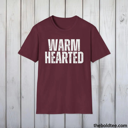 T-Shirt Maroon / S WARMHEARTED Tee - Casual, Sustainable & Soft Cotton Crewneck Unisex T-Shirt - 9 Bold Colors