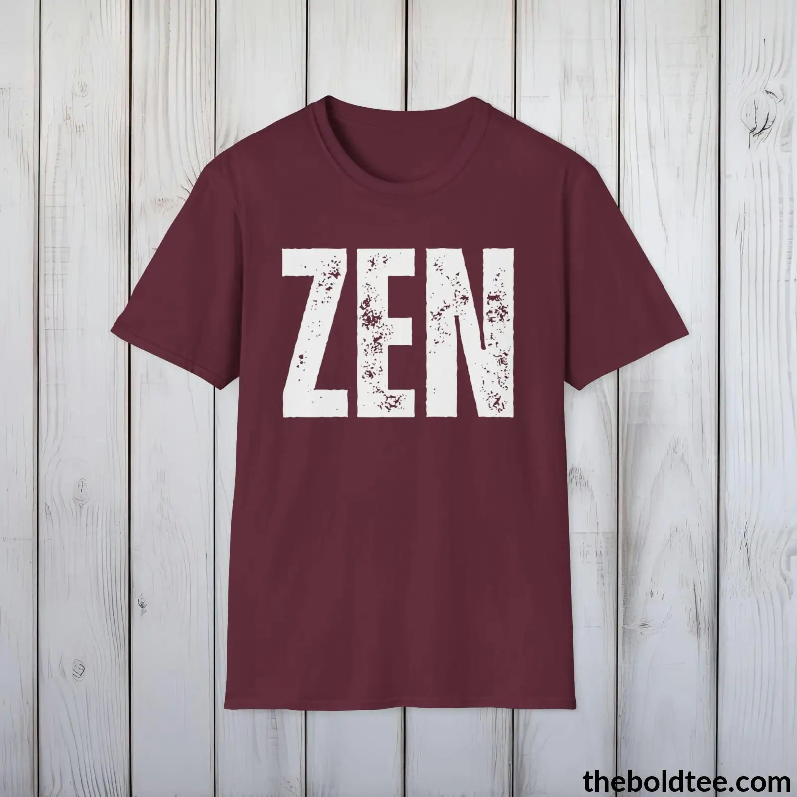 T-Shirt Maroon / S ZEN Tee - Bold Urbnan Cotton T-Shirt - 9 Epic Colors Available