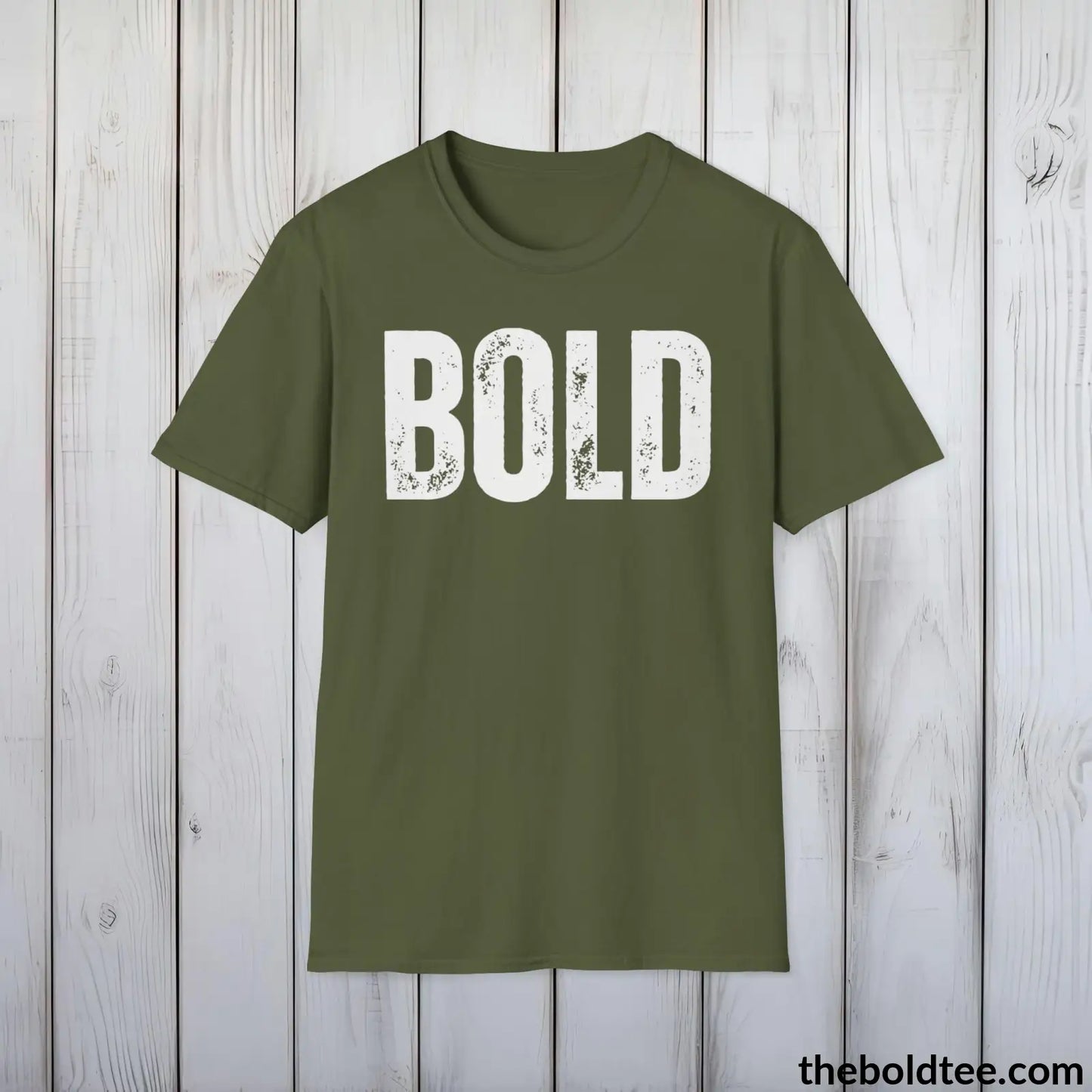 T-Shirt Military Green / S BOLD Tee - Premium Cotton Crewneck Unisex T-Shirt - 9 Bold Colors