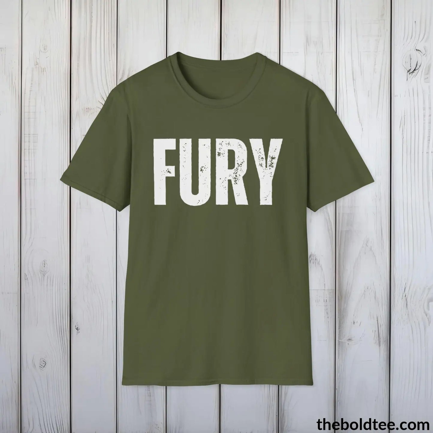 T-Shirt Military Green / S FURY Tee - Bold Urbnan Cotton T-Shirt - 9 Epic Colors Available