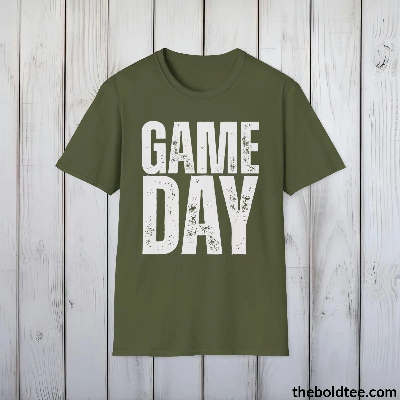 T-Shirt Military Green / S Game Day Sports Fan T-Shirt - Casual Game Day Cotton Crewneck Tee - Eco-Friendly & Stylish Game Wear - 9 Colors