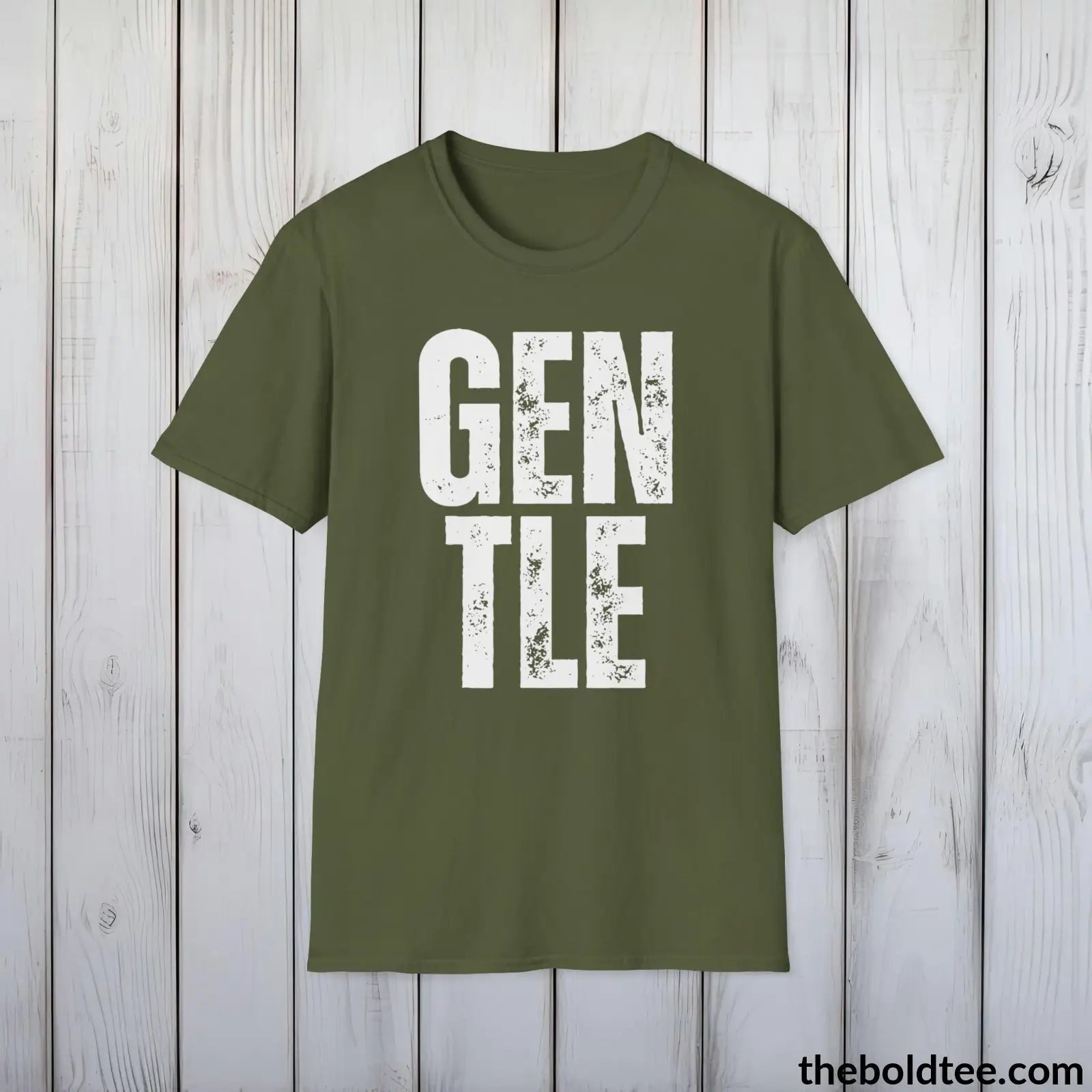 T-Shirt Military Green / S GENTLE Tee - Casual, Sustainable & Soft Cotton Crewneck Unisex T-Shirt - 9 Bold Colors