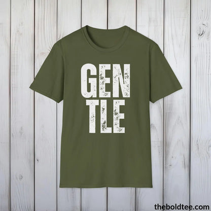 T-Shirt Military Green / S GENTLE Tee - Casual, Sustainable & Soft Cotton Crewneck Unisex T-Shirt - 9 Bold Colors