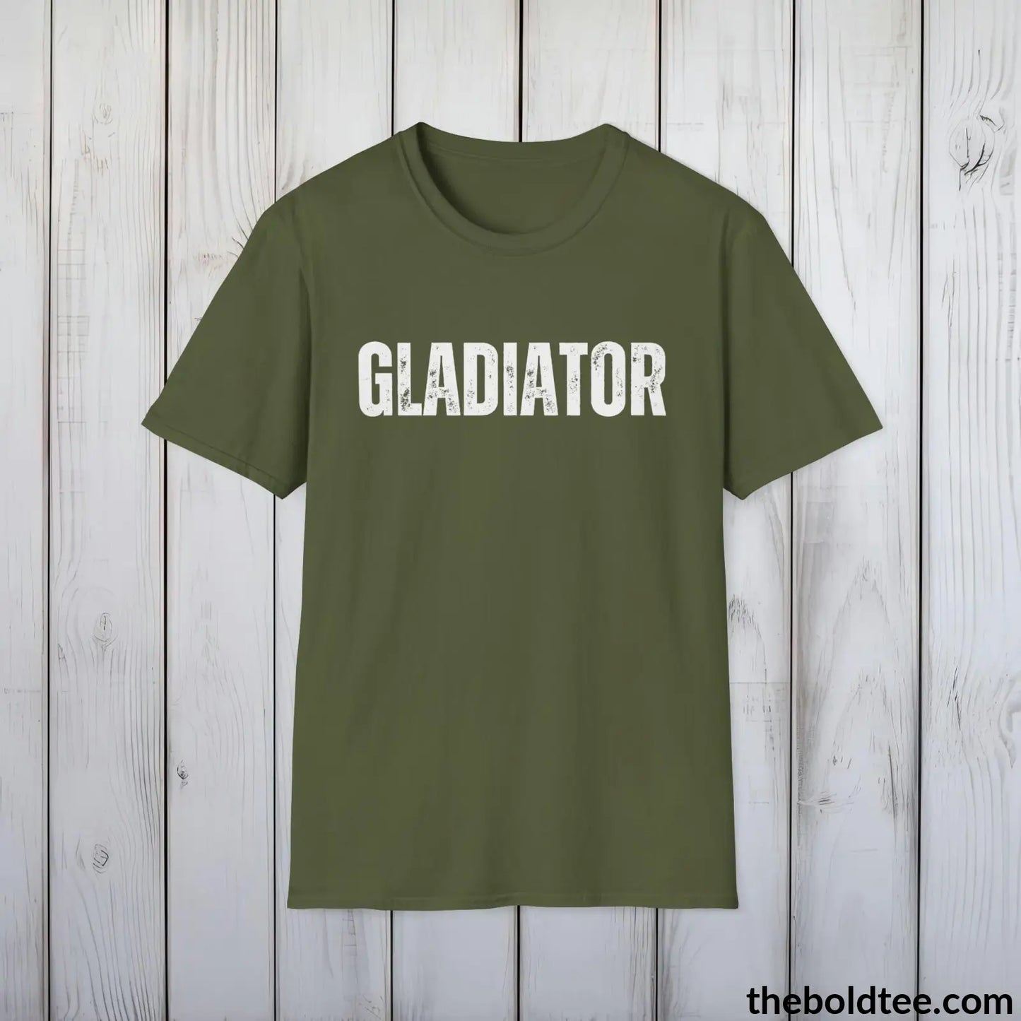 T-Shirt Military Green / S GLADIATOR Tee - Bold Urbnan Cotton T-Shirt - 9 Epic Colors Available