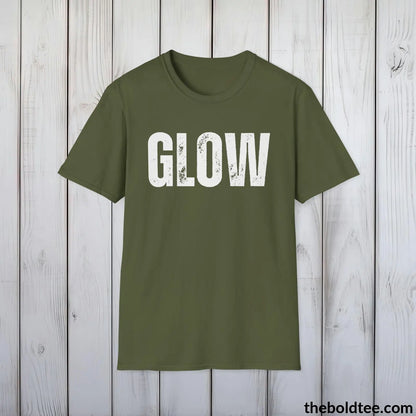 T-Shirt Military Green / S GLOW Tee - Bold Urbnan Cotton T-Shirt - 9 Epic Colors Available