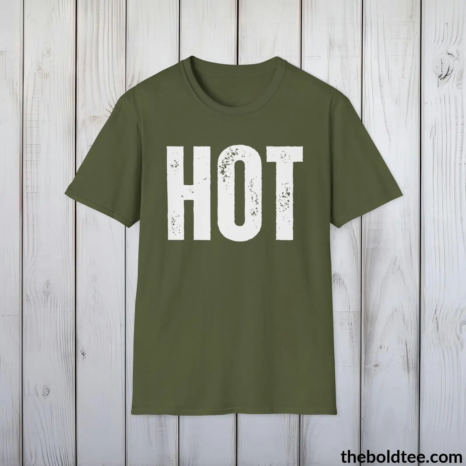 T-Shirt Military Green / S HOT Tee - Bold Urbnan Cotton T-Shirt - 9 Epic Colors Available