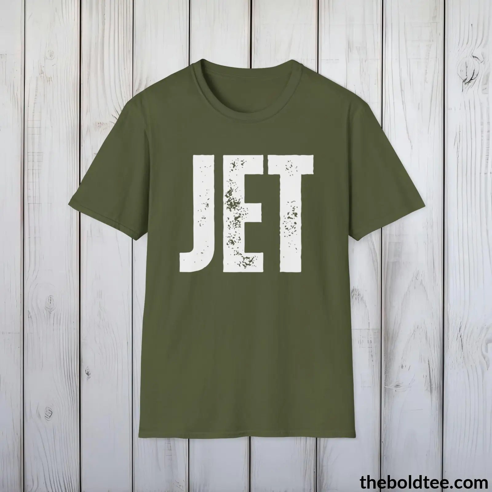 T-Shirt Military Green / S JET Tee - Bold Urbnan Cotton T-Shirt - 9 Epic Colors Available