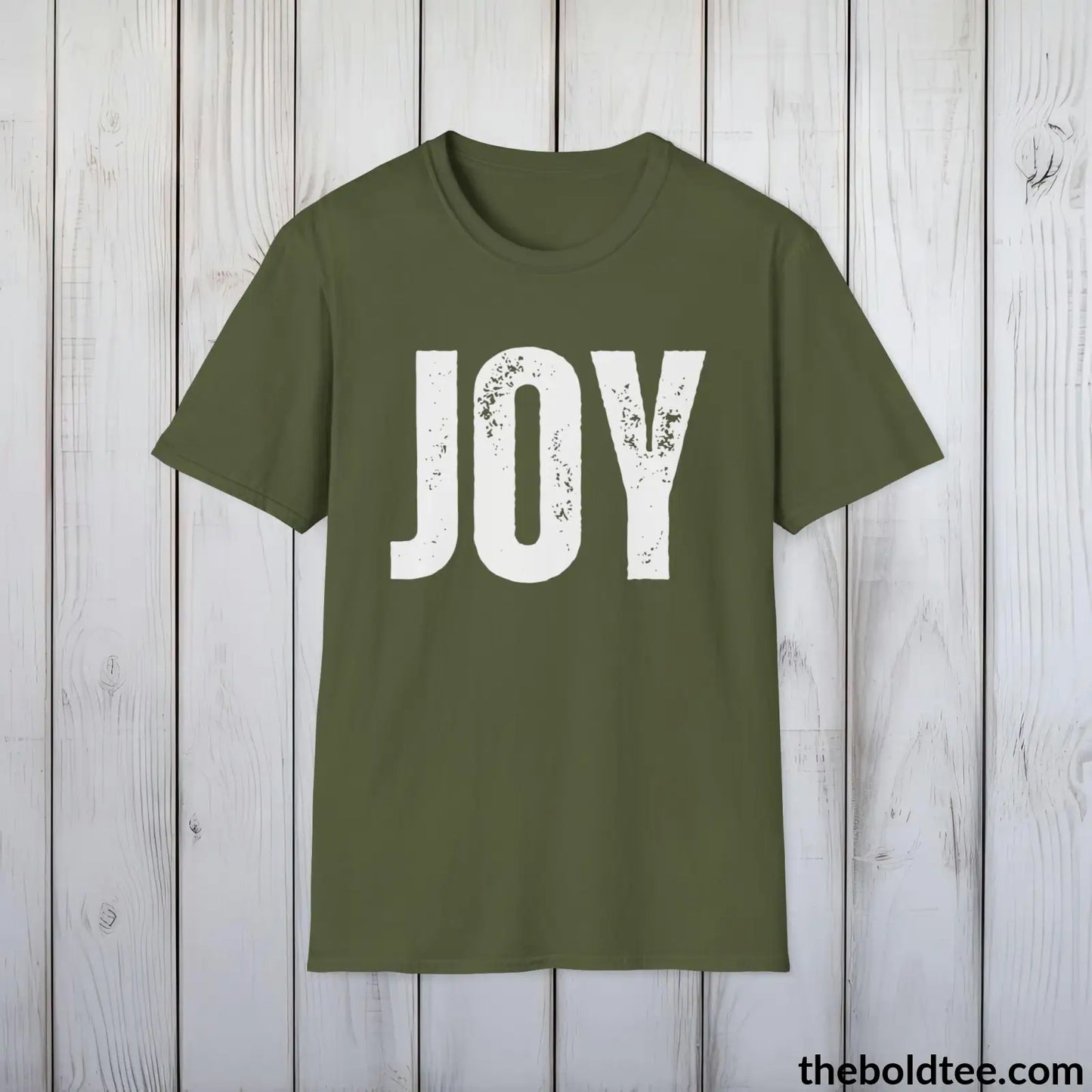 T-Shirt Military Green / S JOY Tee - Bold Urbnan Cotton T-Shirt - 9 Epic Colors Available