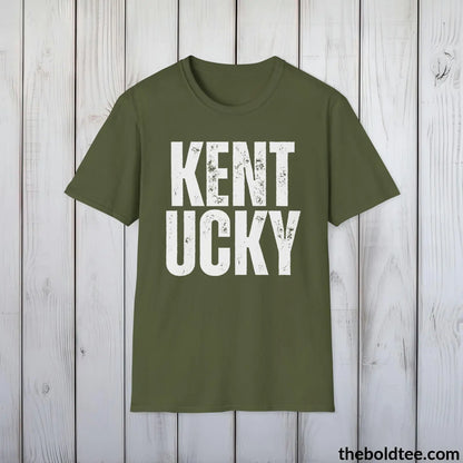 T-Shirt Military Green / S KENTUCKY Tee - Casual, Sustainable & Soft Cotton Crewneck Unisex T-Shirt - 9 Bold Colors