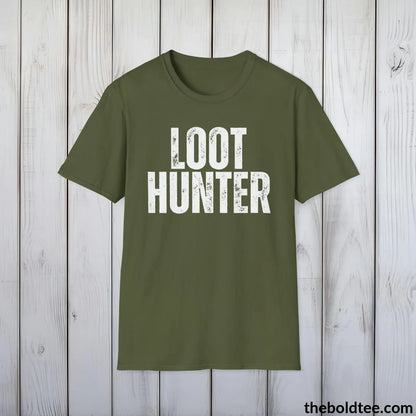 T-Shirt Military Green / S LOOT HUNTER Gamer Tee - Sustainable & Soft Cotton Crewneck Unisex T-Shirt - 9 Bold Colors