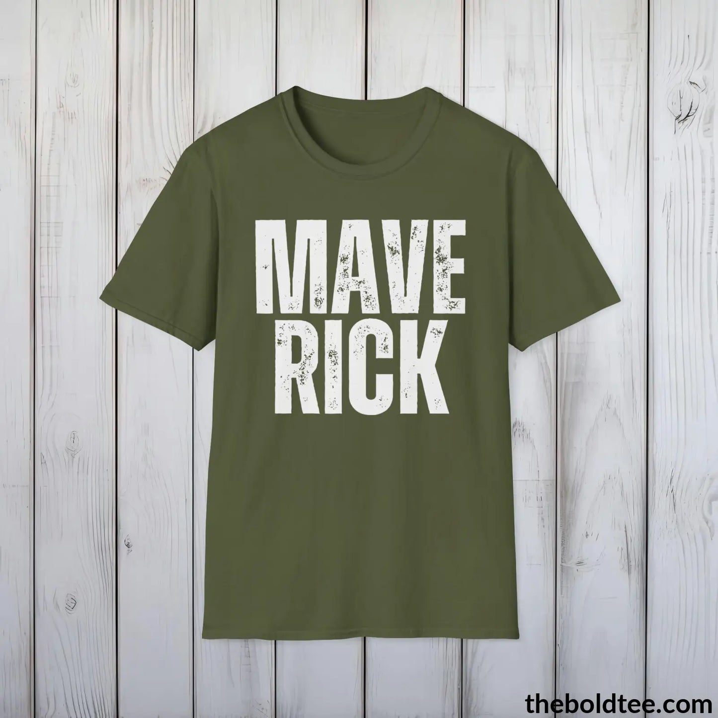 T-Shirt Military Green / S MAVERICK Tee - Casual, Sustainable & Soft Cotton Crewneck Unisex T-Shirt - 9 Bold Colors