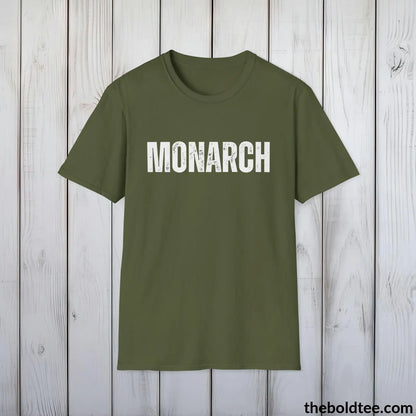 T-Shirt Military Green / S MONARCH Tee - Bold Urbnan Cotton T-Shirt - 9 Epic Colors Available