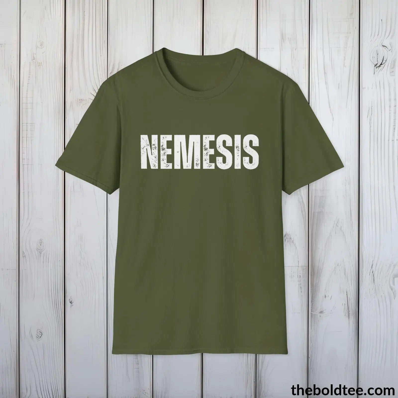 T-Shirt Military Green / S NEMESIS Tee - Bold Urbnan Cotton T-Shirt - 9 Epic Colors Available