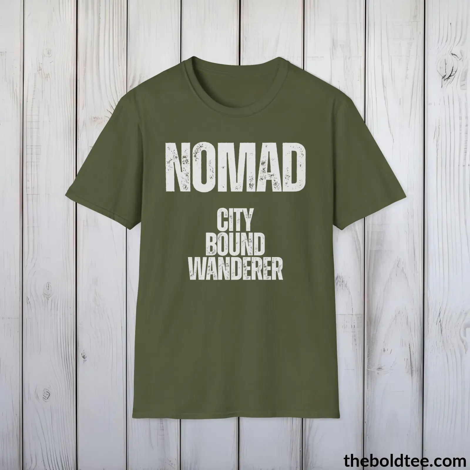 T-Shirt Military Green / S NOMAD - City Bound Wanderer Tee - Bold Urbnan Cotton T-Shirt - 9 Epic Colors Available