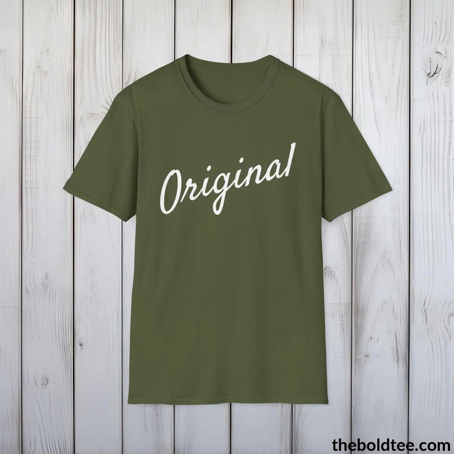 T-Shirt Military Green / S Original Tee - Sustainable & Soft Cotton Crewneck Unisex T-Shirt - 9 Bold Colors