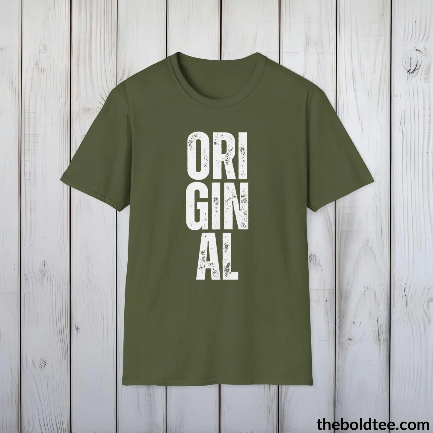 T-Shirt Military Green / S Original Tee - Sustainable & Soft Cotton Crewneck Unisex T-Shirt - 9 Bold Colors