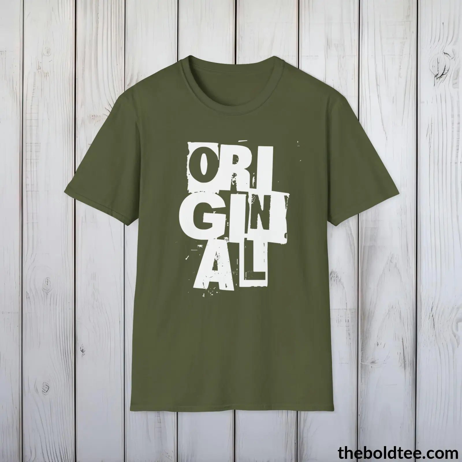 T-Shirt Military Green / S Original Tee - Sustainable & Soft Cotton Crewneck Unisex T-Shirt - 9 Bold Colors