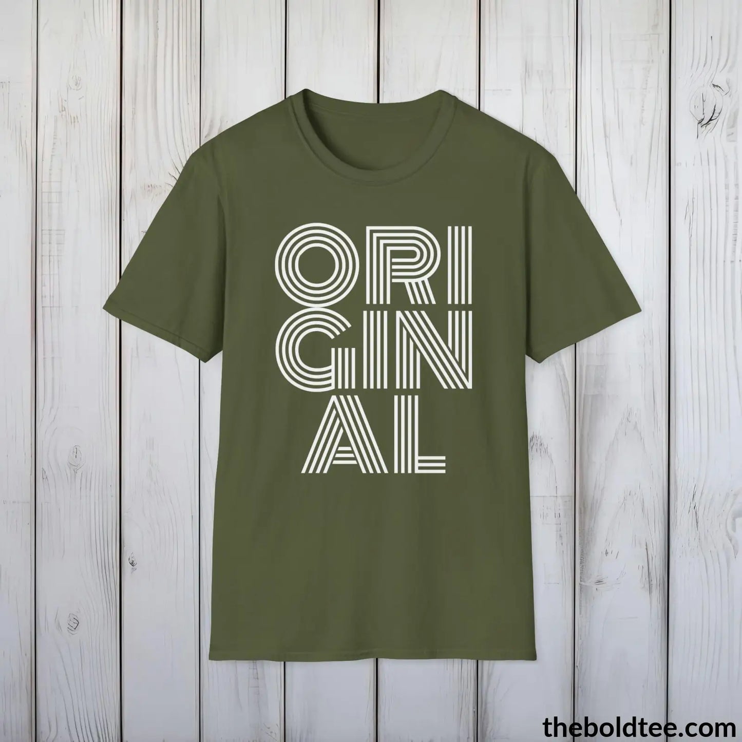 T-Shirt Military Green / S Original Tee - Sustainable & Soft Cotton Crewneck Unisex T-Shirt - 9 Bold Colors