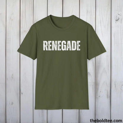 T-Shirt Military Green / S RENEGADE Tee - Bold Urbnan Cotton T-Shirt - 9 Epic Colors Available