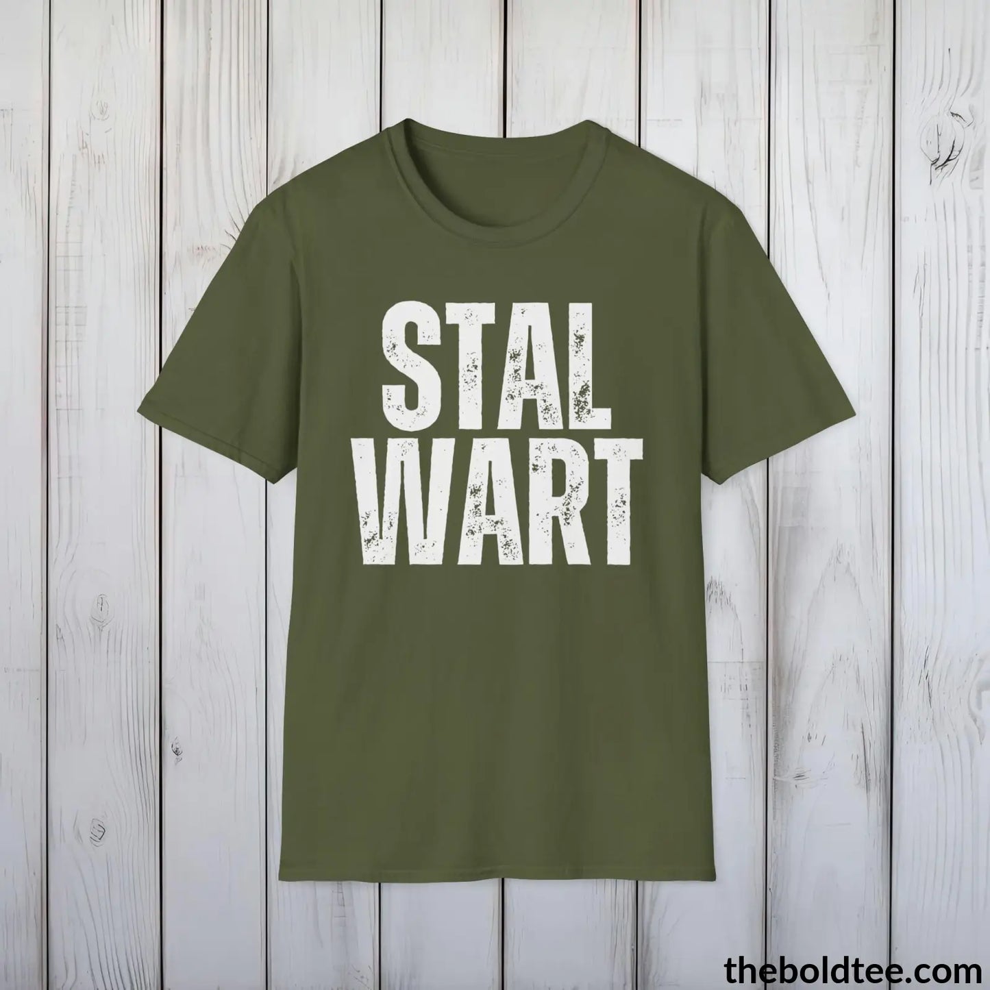 T-Shirt Military Green / S STALWART Tee - Casual, Sustainable & Soft Cotton Crewneck Unisex T-Shirt - 9 Bold Colors