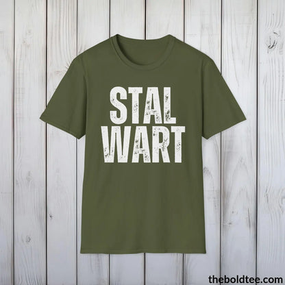 T-Shirt Military Green / S STALWART Tee - Casual, Sustainable & Soft Cotton Crewneck Unisex T-Shirt - 9 Bold Colors