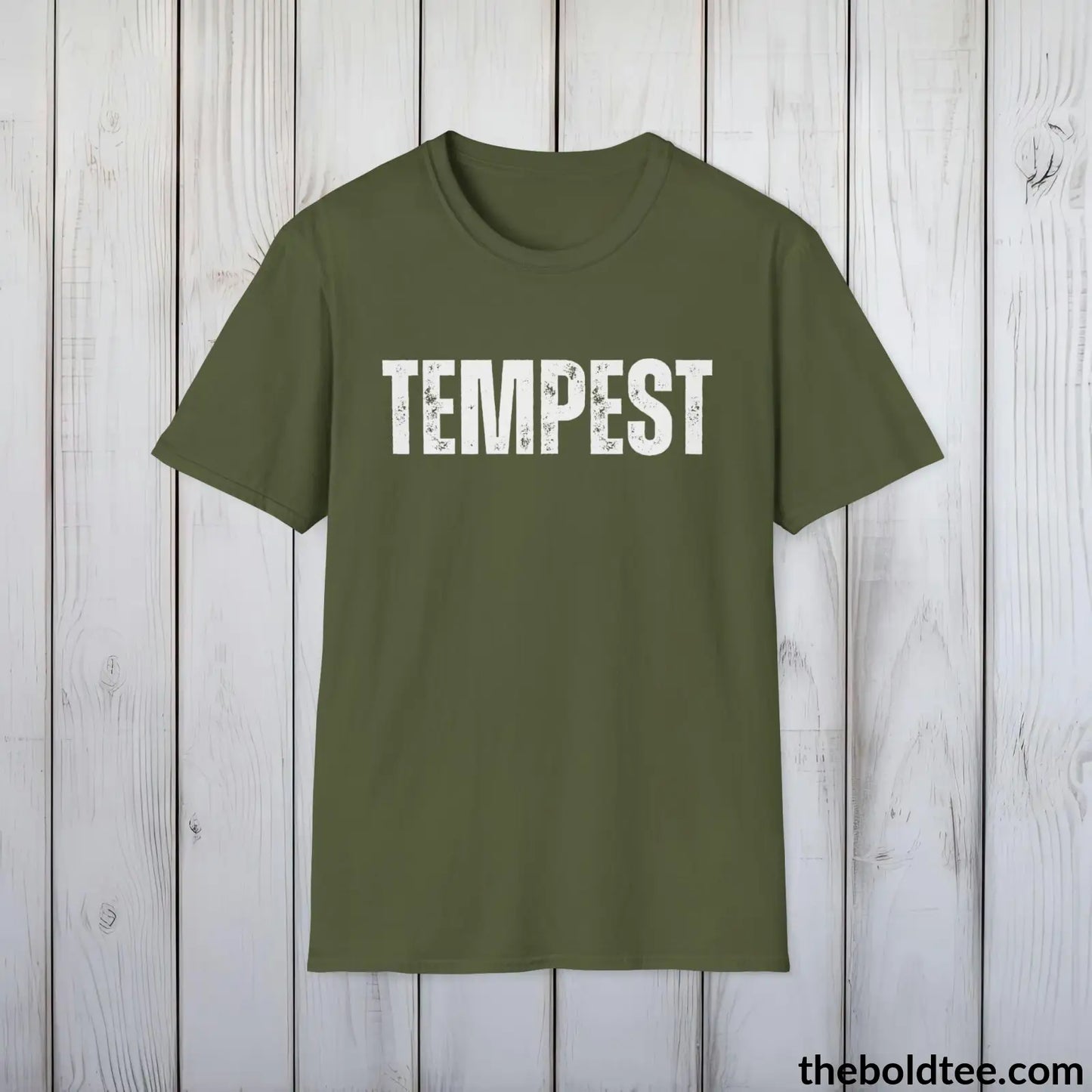 T-Shirt Military Green / S TEMPEST Tee - Bold Urbnan Cotton T-Shirt - 9 Epic Colors Available