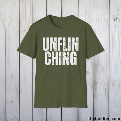 T-Shirt Military Green / S UNFLINCHING Tee - Casual, Sustainable & Soft Cotton Crewneck Unisex T-Shirt - 9 Bold Colors