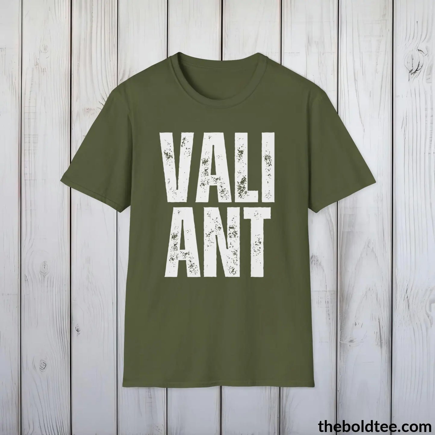 T-Shirt Military Green / S VALIANT Tee - Casual, Sustainable & Soft Cotton Crewneck Unisex T-Shirt - 9 Bold Colors