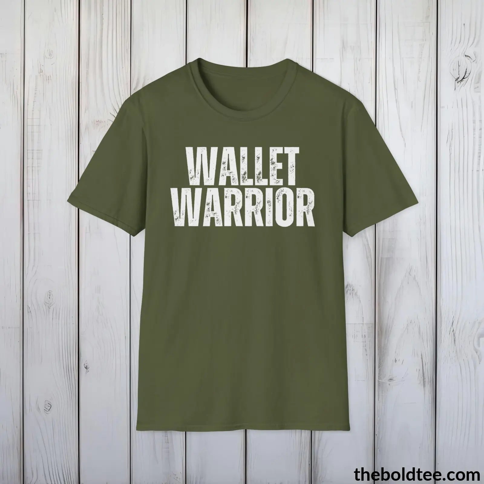 T-Shirt Military Green / S WALLET WARRIOR  Cryptocurrency Tee - Premium Cotton Crewneck Unisex T-Shirt - 9 Bold Colors