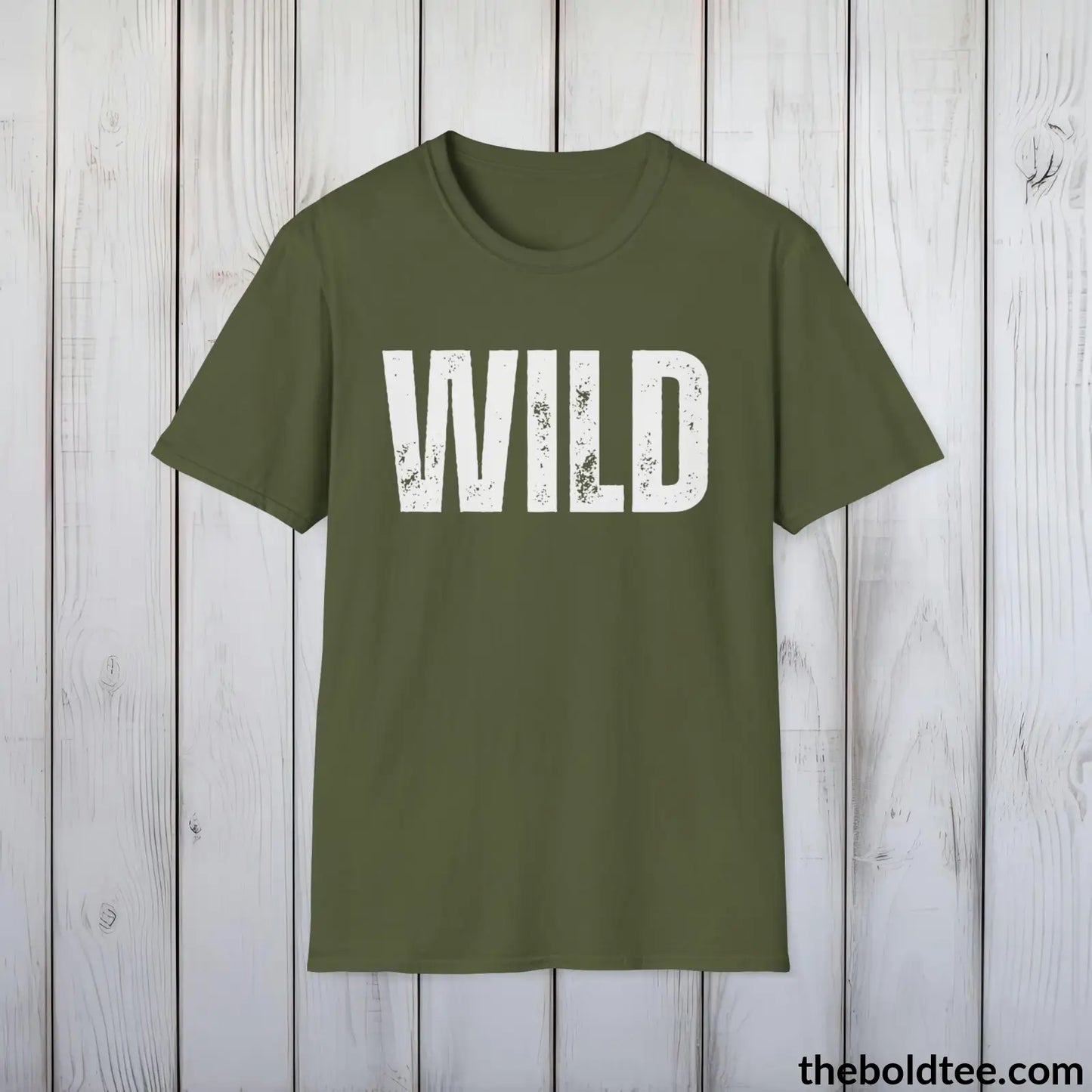 T-Shirt Military Green / S WILD Tee - Bold Urbnan Cotton T-Shirt - 9 Epic Colors Available