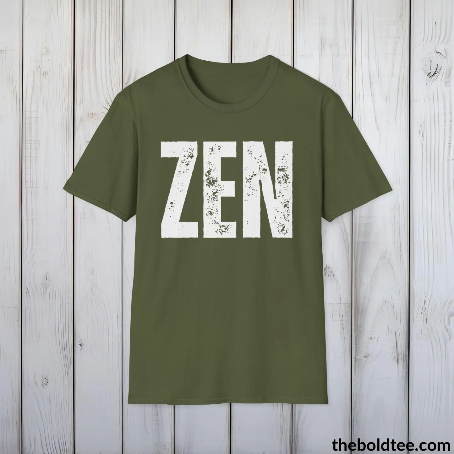 T-Shirt Military Green / S ZEN Tee - Bold Urbnan Cotton T-Shirt - 9 Epic Colors Available