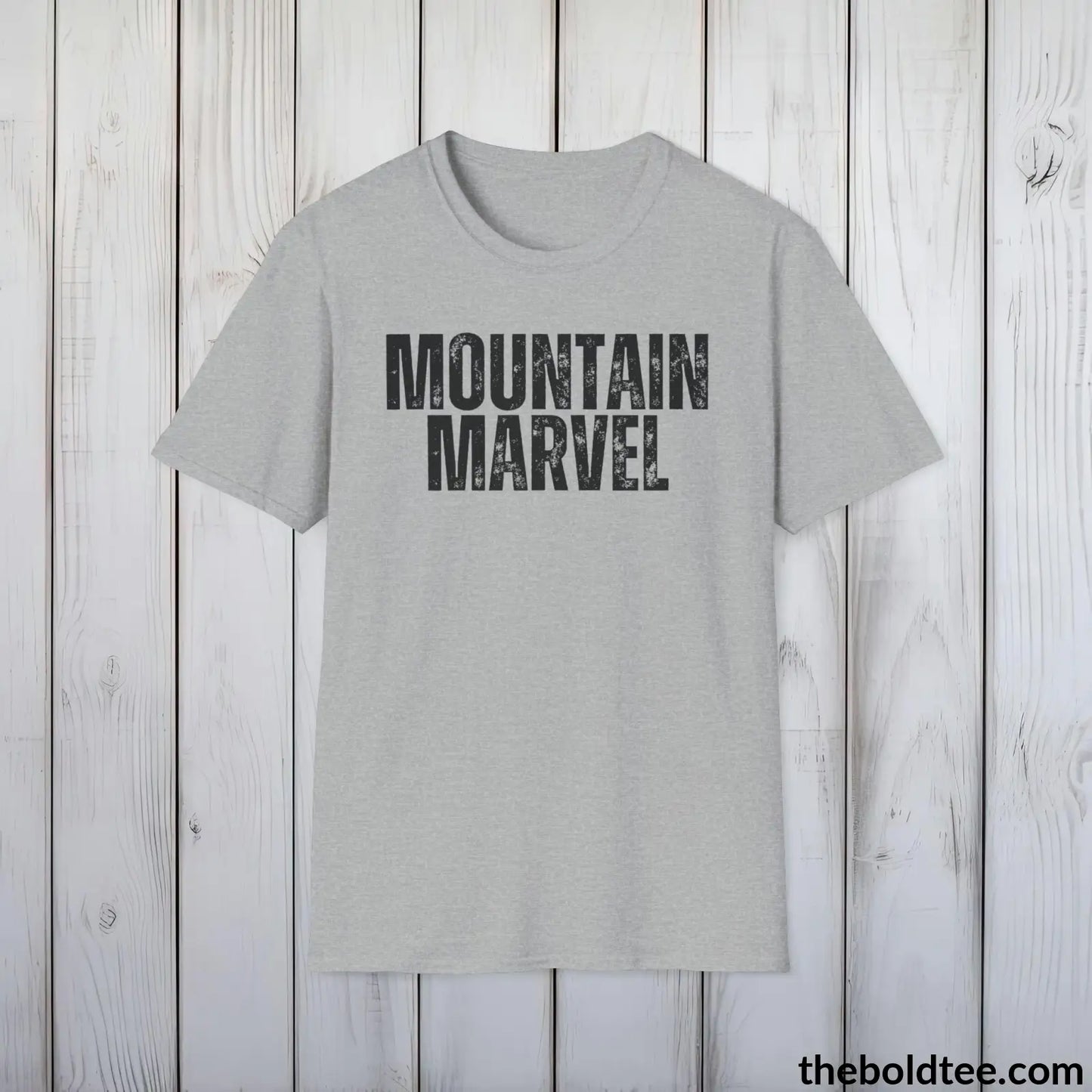 T-Shirt MOUNTAIN MARVEL Hiking Tee - Sustainable & Soft Cotton Crewneck Unisex T-Shirt - 8 Trendy Colors