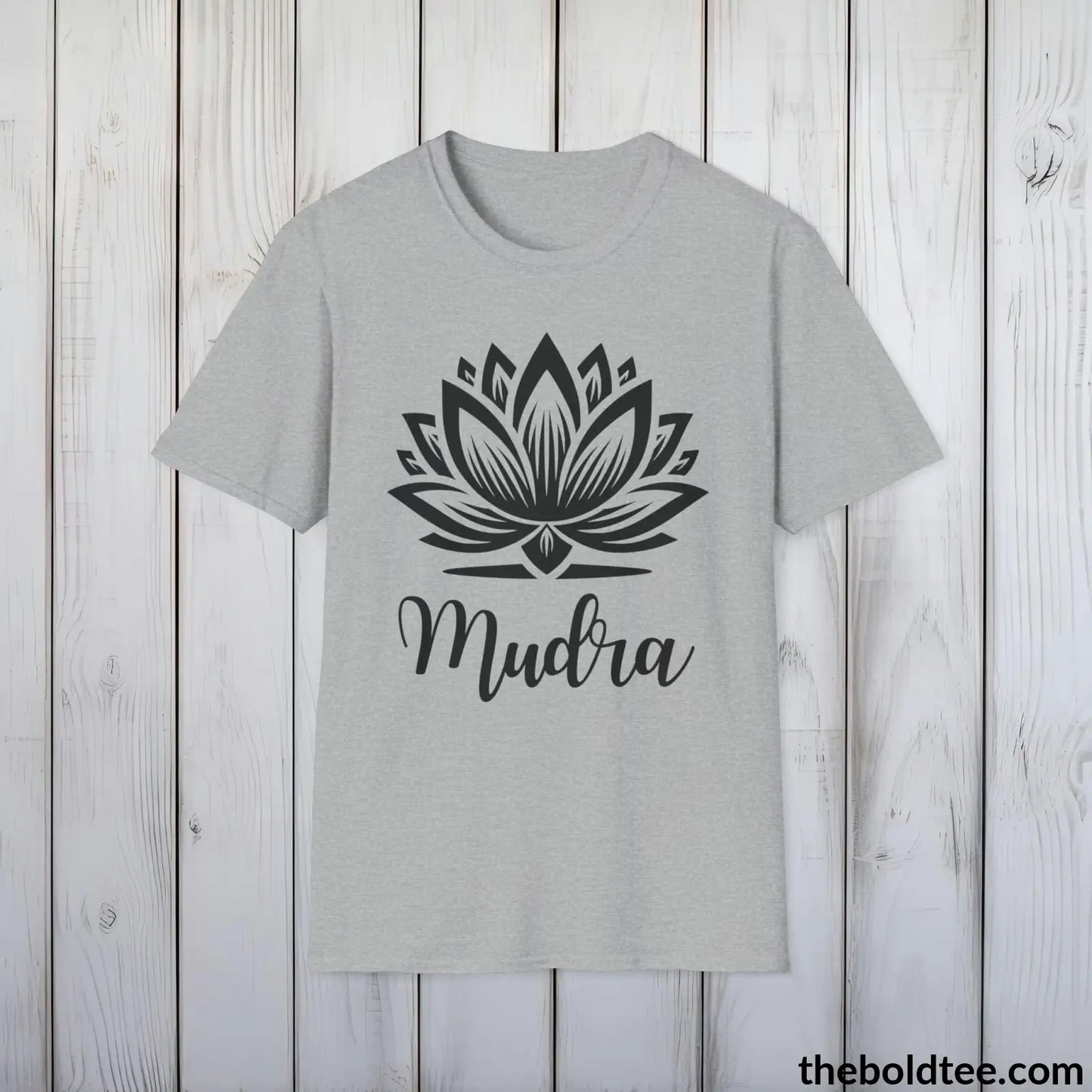 T-Shirt Mudra Yoga Tee - Sustainable & Soft Cotton Crewneck Unisex T-Shirt - 9 Bold Colors