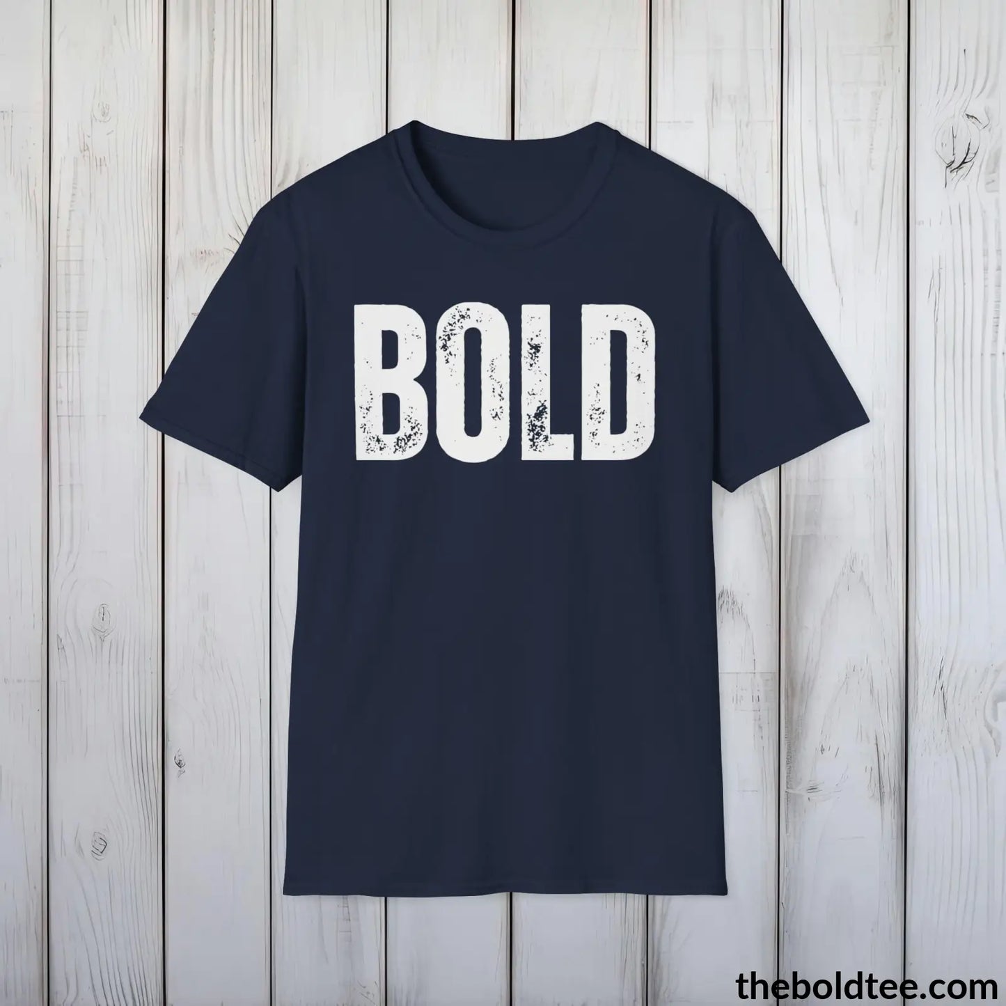 T-Shirt Navy / S BOLD Tee - Premium Cotton Crewneck Unisex T-Shirt - 9 Bold Colors