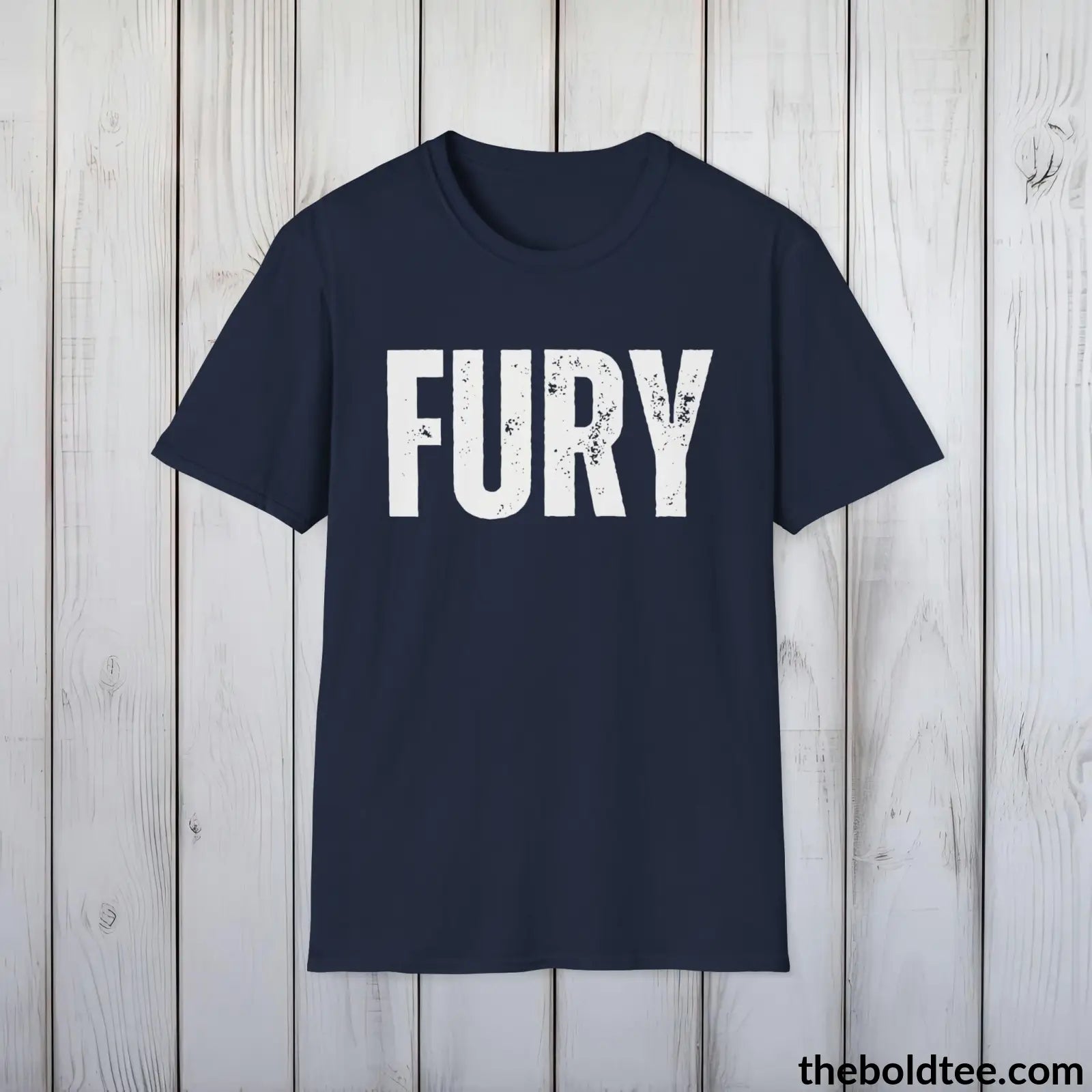 T-Shirt Navy / S FURY Tee - Bold Urbnan Cotton T-Shirt - 9 Epic Colors Available