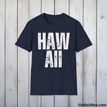 T-Shirt Navy / S HAWAII Tee - Casual, Sustainable & Soft Cotton Crewneck Unisex T-Shirt - 9 Bold Colors