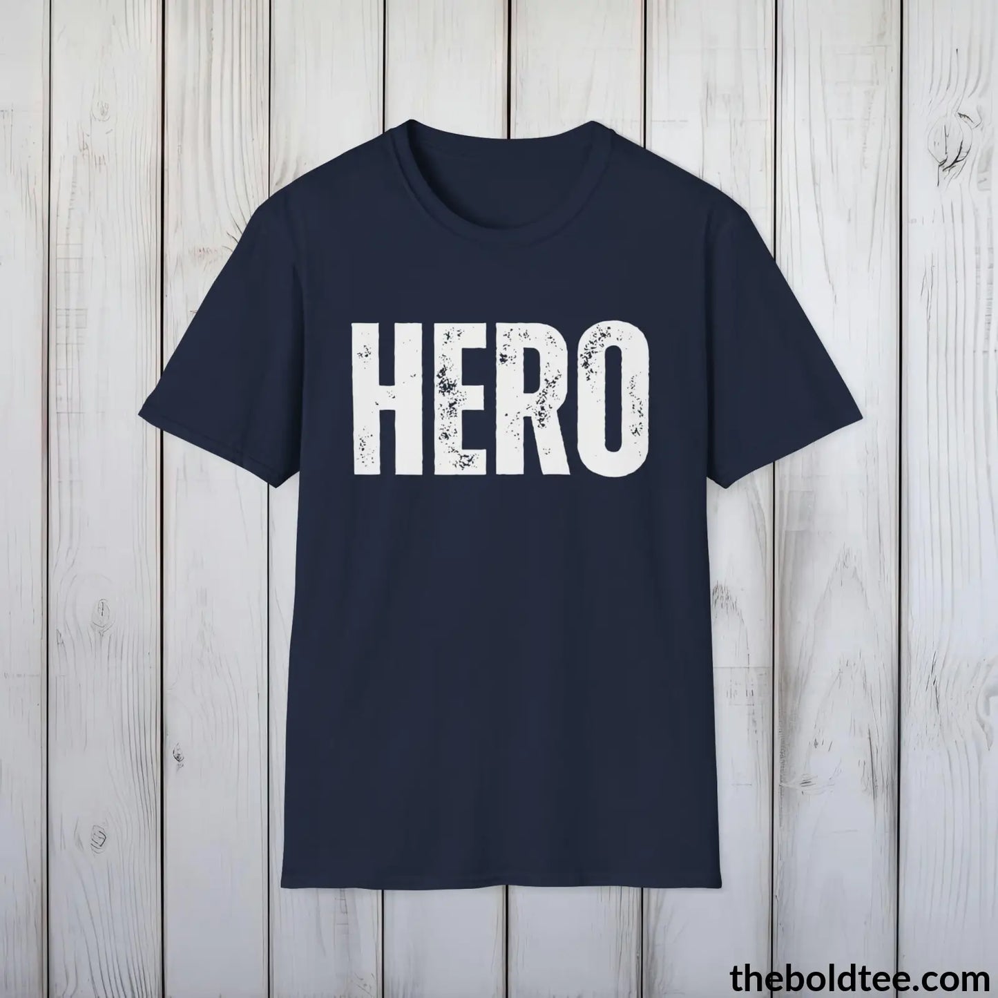 T-Shirt Navy / S HERO Tee - Bold Urbnan Cotton T-Shirt - 9 Epic Colors Available