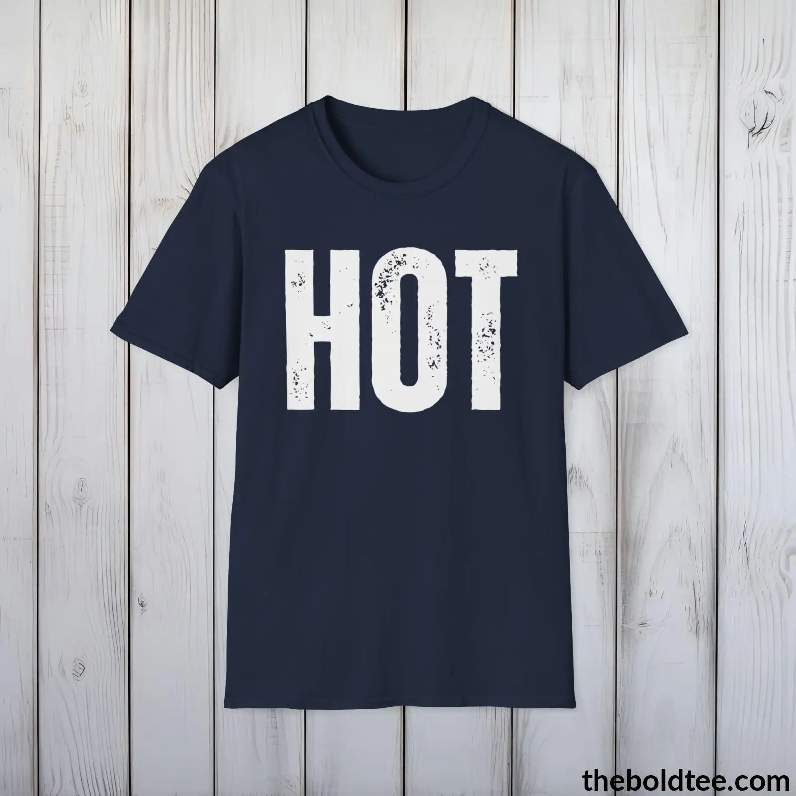 T-Shirt Navy / S HOT Tee - Bold Urbnan Cotton T-Shirt - 9 Epic Colors Available