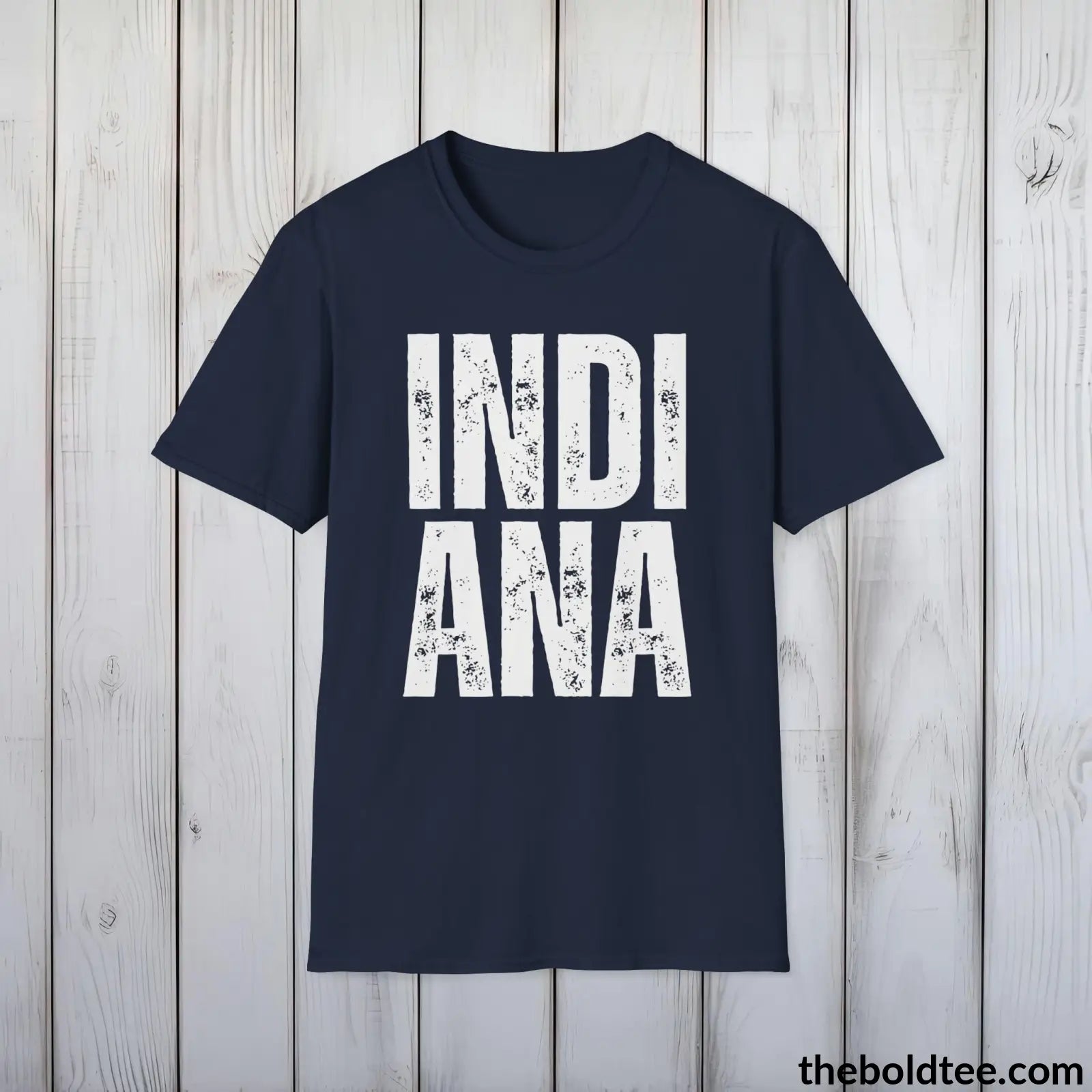 T-Shirt Navy / S INDIANA Tee - Casual, Sustainable & Soft Cotton Crewneck Unisex T-Shirt - 9 Bold Colors