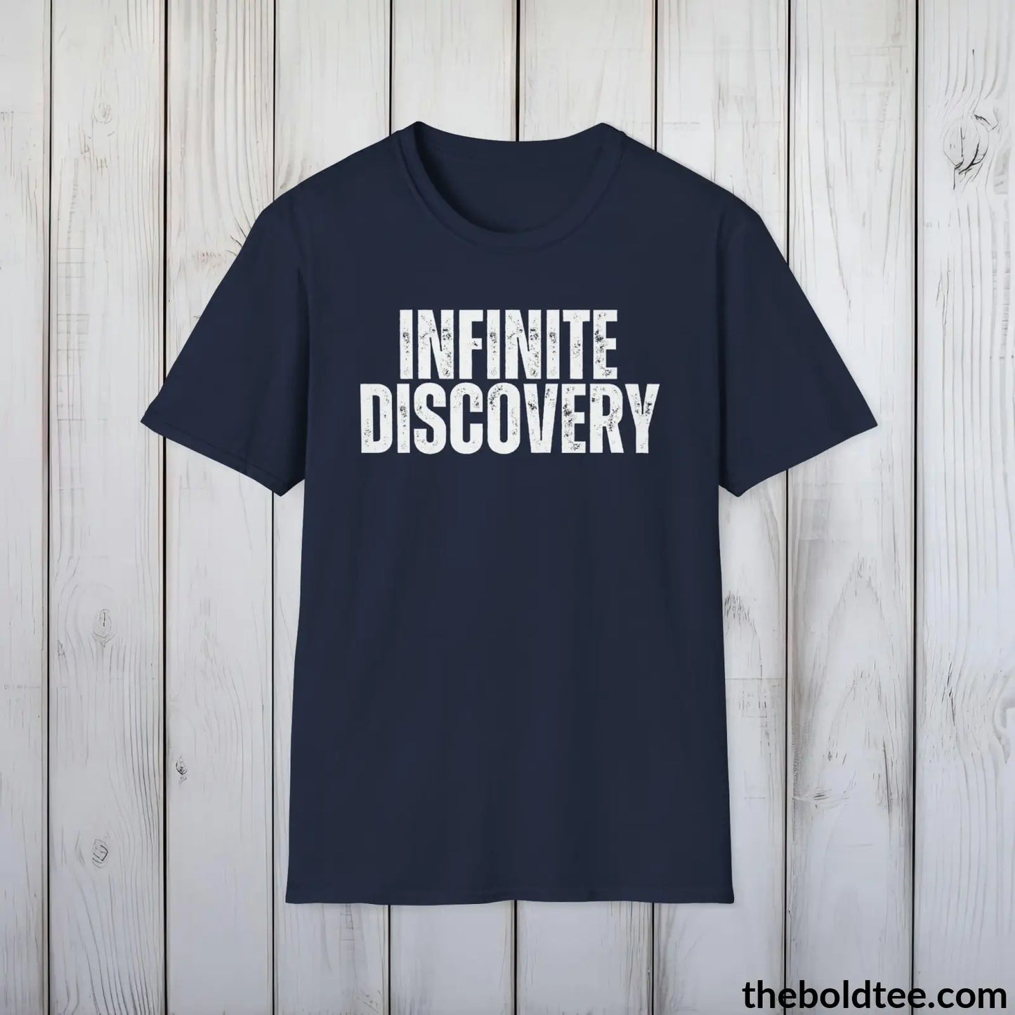 T-Shirt Navy / S INFIINITE DISCOVERY Space Tee - Casual, Sustainable & Soft Cotton Crewneck Unisex T-Shirt - 9 Bold Colors