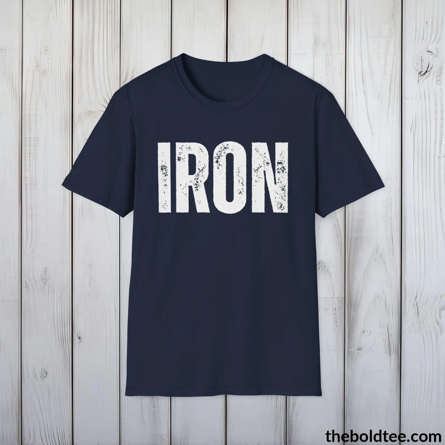 T-Shirt Navy / S IRON Tee - Bold Urbnan Cotton T-Shirt - 9 Epic Colors Available