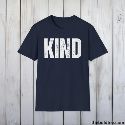 T-Shirt Navy / S KIND Tee - Casual, Sustainable & Soft Cotton Crewneck Unisex T-Shirt - 9 Bold Colors