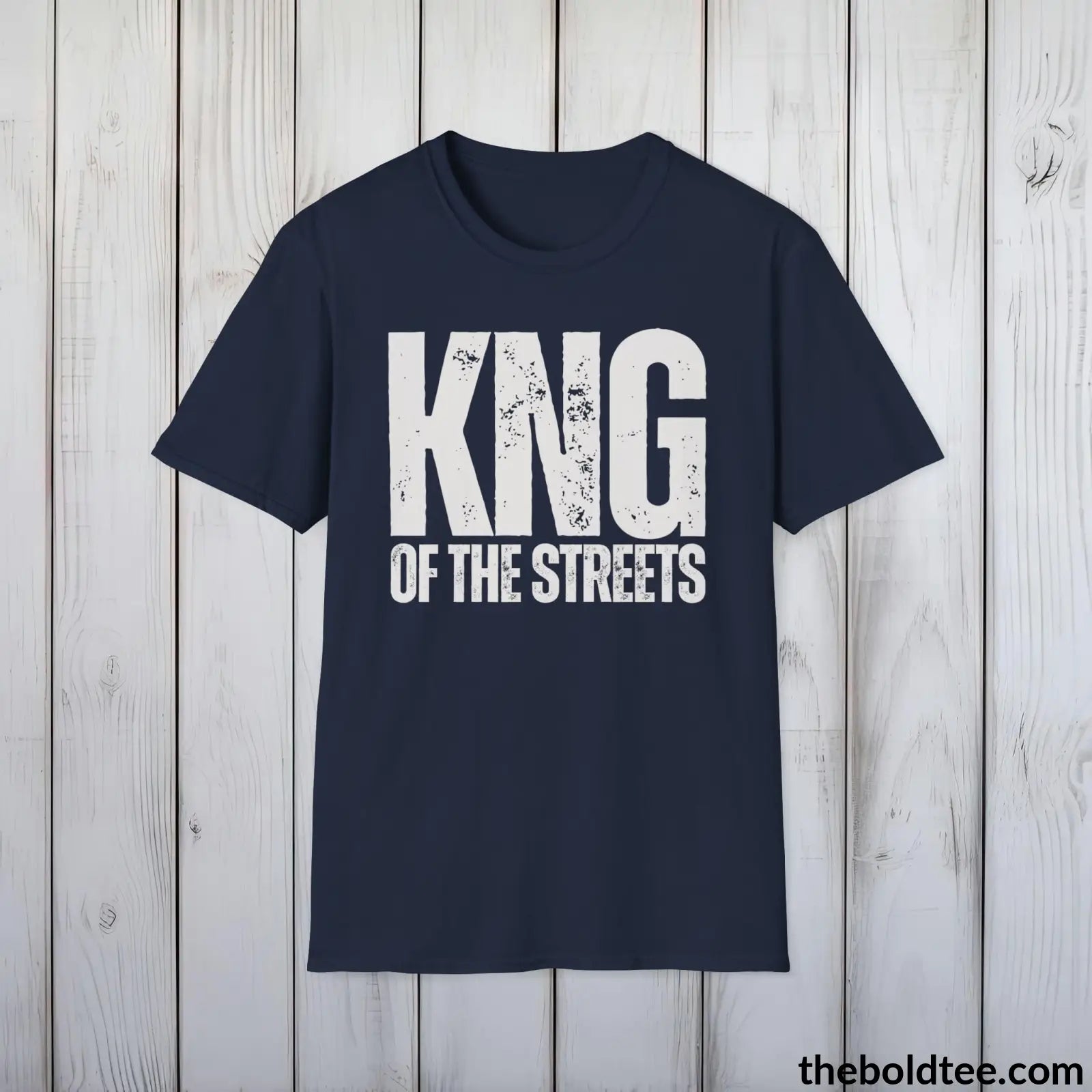 T-Shirt Navy / S KNG of the Streets Tee - Bold Urbnan Cotton T-Shirt - 9 Epic Colors Available