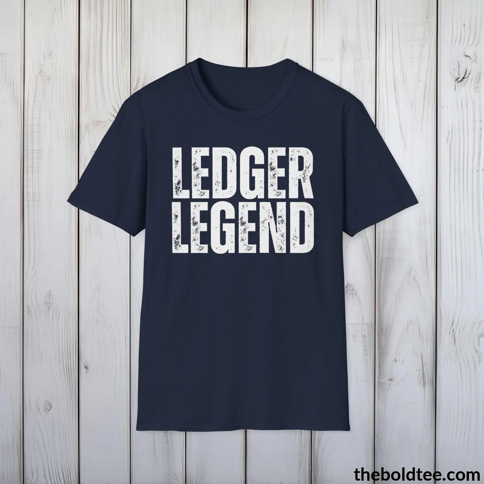 T-Shirt Navy / S LEDGER LEGEND Cryptocurrency Tee - Sustainable & Soft Cotton Crewneck Unisex T-Shirt - 9 Bold Colors